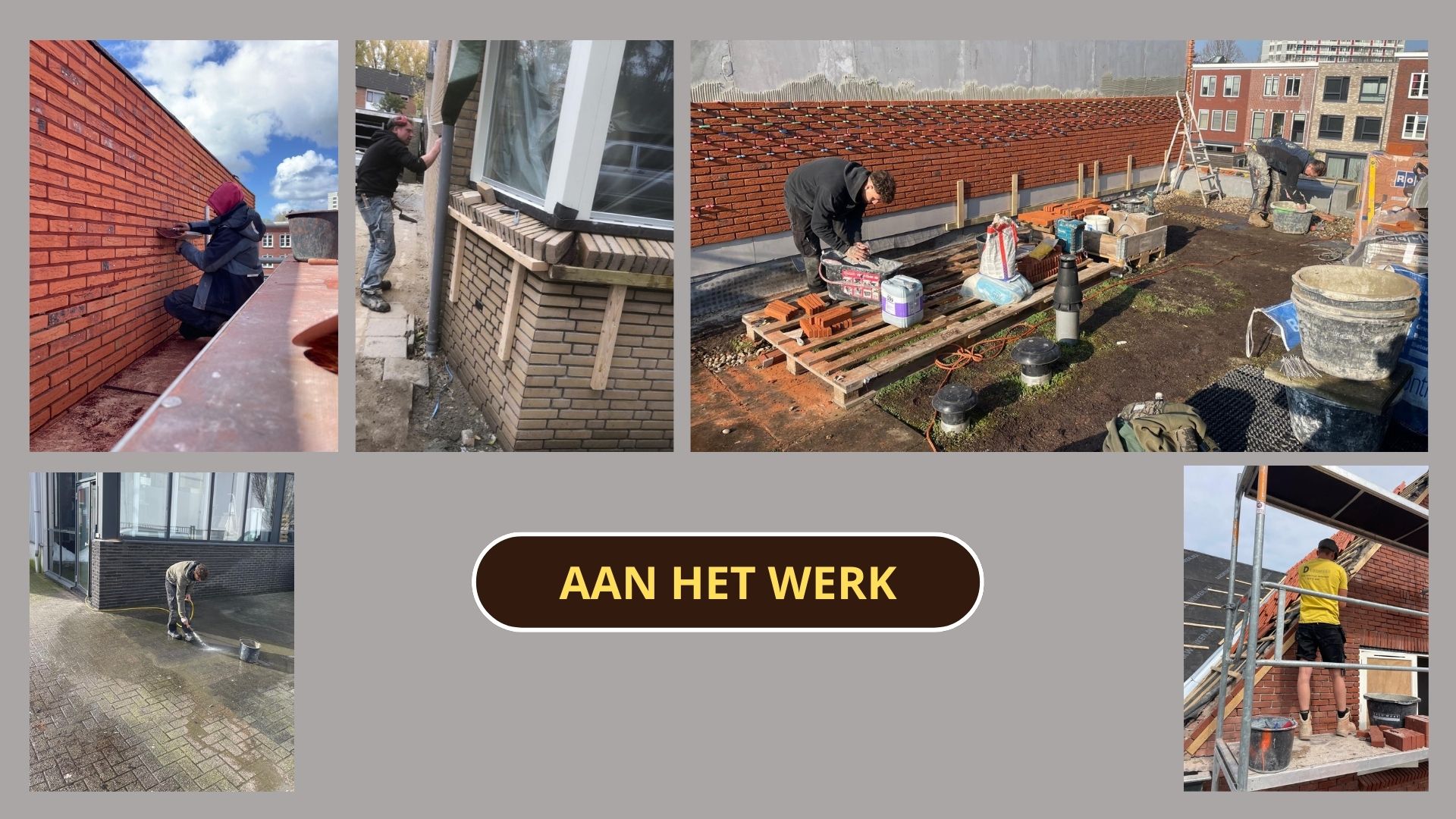 aan het werk